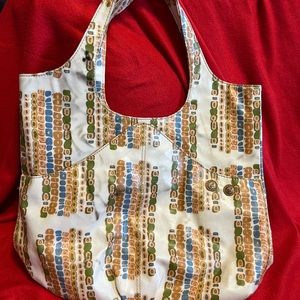 Large coated canvas bag!